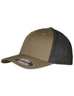 FLEXFIT Recycelte Mesh-Trucker Cap Baumwolle, Black/Black L/XL, FX6511RM – Olive/Noir