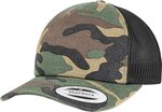 Flexfit Camo Trucker Cap mit Mesh, Dark Camo/Black One Size, FX6606C – Bild 1