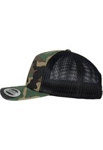 Flexfit Camo Trucker Cap mit Mesh, Dark Camo/Black One Size, FX6606C – Bild 5