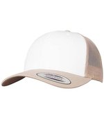 FLEXFIT Retro Trucker Cap mit Netzteil, Black/White One Size, FX6606CF – Khaki/White/Khaki