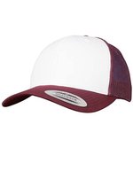 FLEXFIT Retro Trucker Cap mit Netzteil, Black/White One Size, FX6606CF – Maroon/White/Maroon