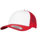 FLEXFIT Retro Trucker Cap mit Netzteil, Black/White One Size, FX6606CF – Red/White/Red