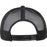 FLEXFIT Cappellino Trucker in pelle con retro in mesh, Maroon/Black One Size, FX6606LT – Bild 4