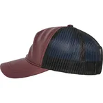 FLEXFIT Leder Trucker Cap mit Mesh-Rückseite, Maroon/Black One Size, FX6606LT – Bild 5