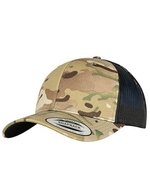 FLEXFIT Retro Trucker Cap im Multicam-Look, Arid/Brown One Size, FX6606MC – Multicam