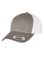 FLEXFIT Recycelte Trucker Cap mit Snapbackverschluss, Black/White One Size, FX6606RT – Gris/Blanc