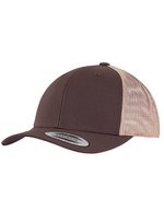 FLEXFIT Retro Trucker Cap mit 2-Tone Design – Brown/Khaki