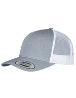 FLEXFIT Retro Trucker Cap mit 2-Tone Design – Heather Grey/White