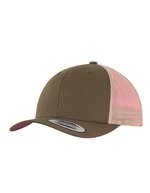 FLEXFIT Retro Trucker Cap mit 2-Tone Design, Black/White One Size, FX6606T – Mossgreen/Cachi