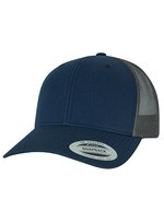 FLEXFIT Retro Trucker Cap mit 2-Tone Design, Black/White One Size, FX6606T – Blu navy/Greyish Marrone