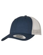 FLEXFIT Retro Trucker Cap mit 2-Tone Design, Black/White One Size, FX6606T – Blu navy/Argento