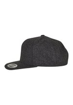 FLEXFIT Dunkelgraue Melton Woll Snapback Cap, Dark Grey One Size, FX6689M – Bild 4