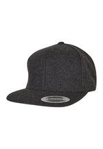 FLEXFIT Dunkelgraue Melton Woll Snapback Cap, Dark Grey One Size, FX6689M – Bild 6