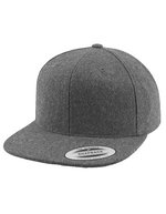 FLEXFIT Dunkelgraue Melton Woll Snapback Cap – Dark Grey