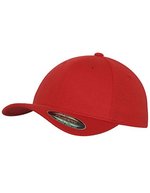 Flexfit Double Jersey Cap, 6-Panel, Heather Grey L/XL, FX6778 – Red