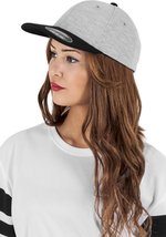 Flexfit Double Jersey Cap mit Kontrastfarben, Grey/Black L/XL, FX6778T – Bild 1