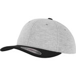 Flexfit Double Jersey Cap mit Kontrastfarben, Grey/Black L/XL, FX6778T – Bild 3