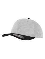 Flexfit Double Jersey Cap mit Kontrastfarben, Grey/Black L/XL, FX6778T – Bild 2