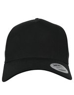 5-Panel Curved Classic Snapback Cap – Noir