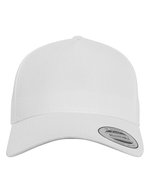 5-Panel Curved Classic Snapback Cap – Blanc