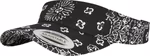 FLEXFIT Bandana Print Visor mit Klettverschluss, Black/White One Size, FX8888BP – Bild 2