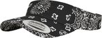 FLEXFIT Bandana Print Visor mit Klettverschluss, Black/White One Size, FX8888BP – Bild 1