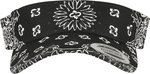 FLEXFIT Bandana Print Visor mit Klettverschluss, Black/White One Size, FX8888BP – Bild 3