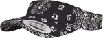 FLEXFIT Bandana Print Visor mit Klettverschluss, Black/White One Size, FX8888BP – Bild 5