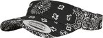FLEXFIT Bandana Print Visor mit Klettverschluss, Black/White One Size, FX8888BP – Bild 5