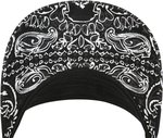 FLEXFIT Bandana Print Visor mit Klettverschluss, Black/White One Size, FX8888BP – Bild 7