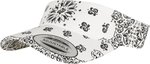 FLEXFIT Bandana Print Visor mit Klettverschluss, Black/White One Size, FX8888BP – Bild 8