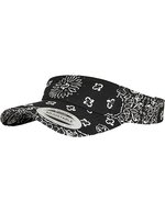 FLEXFIT Bandana Print Visor mit Klettverschluss – Black/White
