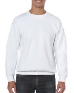 Gildan Heavy Blend Crewneck Sweatshirt ohne Nähte, White 3XL, G18000 – Bild 3