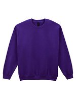 Gildan Heavy Blend Crewneck Sweatshirt ohne Nähte, White 3XL, G18000 – Purple