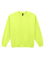 Gildan Heavy Blend Crewneck Sweatshirt ohne Nähte, White 3XL, G18000 – Safety Green