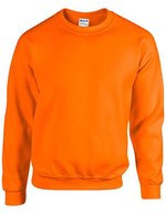 Gildan Heavy Blend Crewneck Sweatshirt ohne Nähte, White 3XL, G18000 – Safety Orange