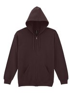 Gildan Heavy Blend(TM) Adult Full Zip Hooded Sweatshirt Ash (Heather) S (G18600) – Dark Chocolate