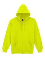 Gildan Heavy Blend Full Zip Kapuzenpullover, Purple XL, G18600 – Safety Green