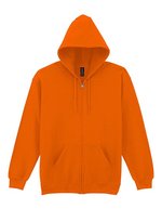 Gildan Heavy Blend Full Zip Kapuzenpullover, Purple XL, G18600 – Safety Orange