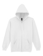 Gildan Heavy Blend Full Zip Kapuzenpullover, Purple XL, G18600 – White
