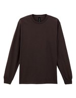Gildan Ultra Cotton Langarm T-Shirt 100% Baumwolle, Black L, G2400 – Fonce Chocolat