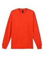 Gildan Ultra Cotton Langarm T-Shirt 100% Baumwolle, Black L, G2400 – Orange