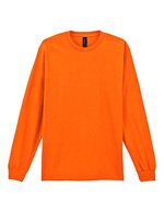 Gildan Ultra Cotton Langarm T-Shirt 100% Baumwolle, Black L, G2400 – Safety Orange