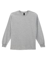 Gildan Ultra Cotton Langarm T-Shirt 100% Baumwolle, Black L, G2400 – Sport Gris (Chine)