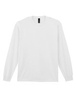 Gildan Ultra Cotton Langarm T-Shirt 100% Baumwolle, Black L, G2400 – Blanc