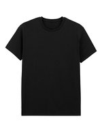 Light Cotton Adult No Label T-Shirt – Black