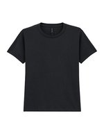 Baumwoll-T-Shirt für Kinder, Rundhals – Black