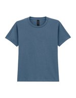 Gildan Baumwoll-T-Shirt für Kinder, Rundhals, White M (170), G5000K – Indaco Blu