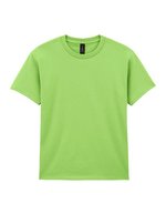 Gildan Baumwoll-T-Shirt für Kinder, Rundhals, White M (170), G5000K – Lime