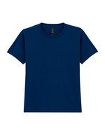 Gildan Baumwoll-T-Shirt für Kinder, Rundhals, White M (170), G5000K – Blu navy